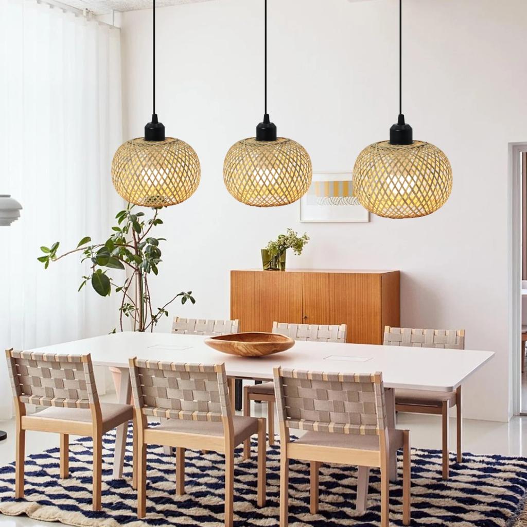 New Transform Your Indoor Space with This Elegant, Exquisite Hand-knitting Rattan Chandelier. Elevate Your Home with Style and S