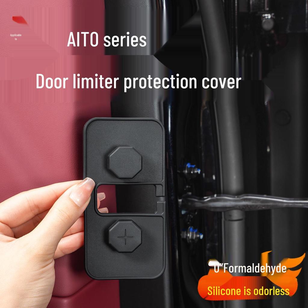 AITO M9/M8/M7/M5 Car Door Stopper Cover: Silicone Shock Absorption Lock Sleeve