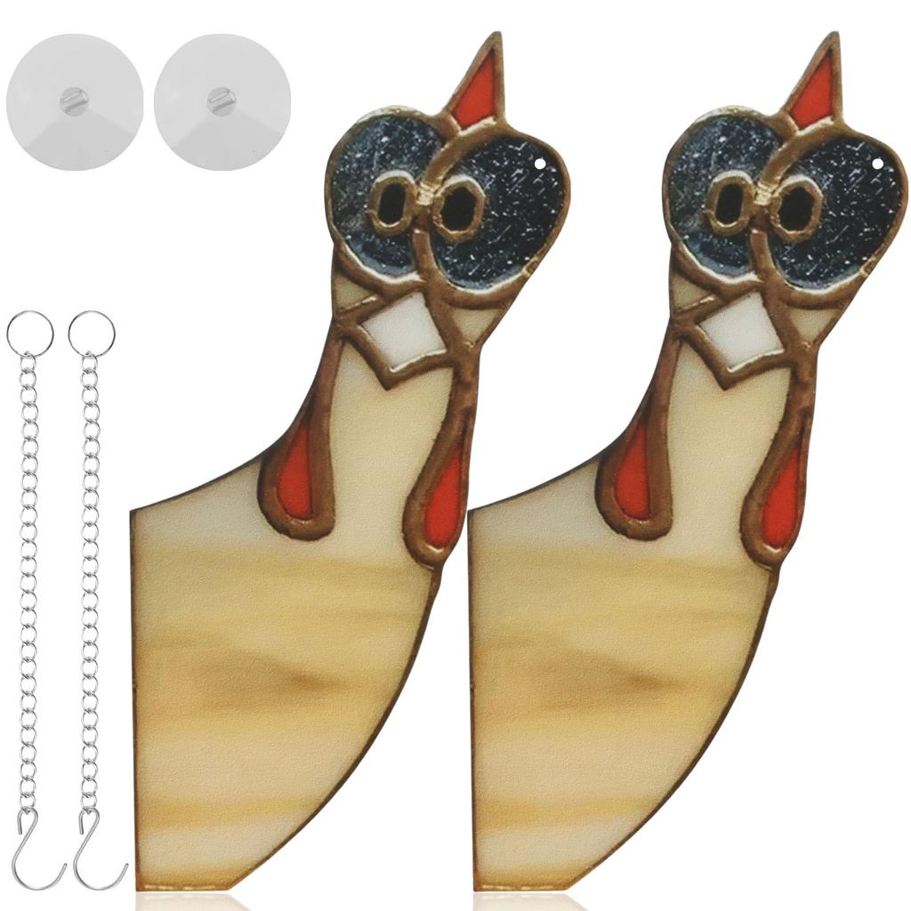 2 Pcs Funny Window Decor Peeping Rooster Acrylic Window Corner Decor Handmade Peeping Rooster Window Clings Charming Rooster