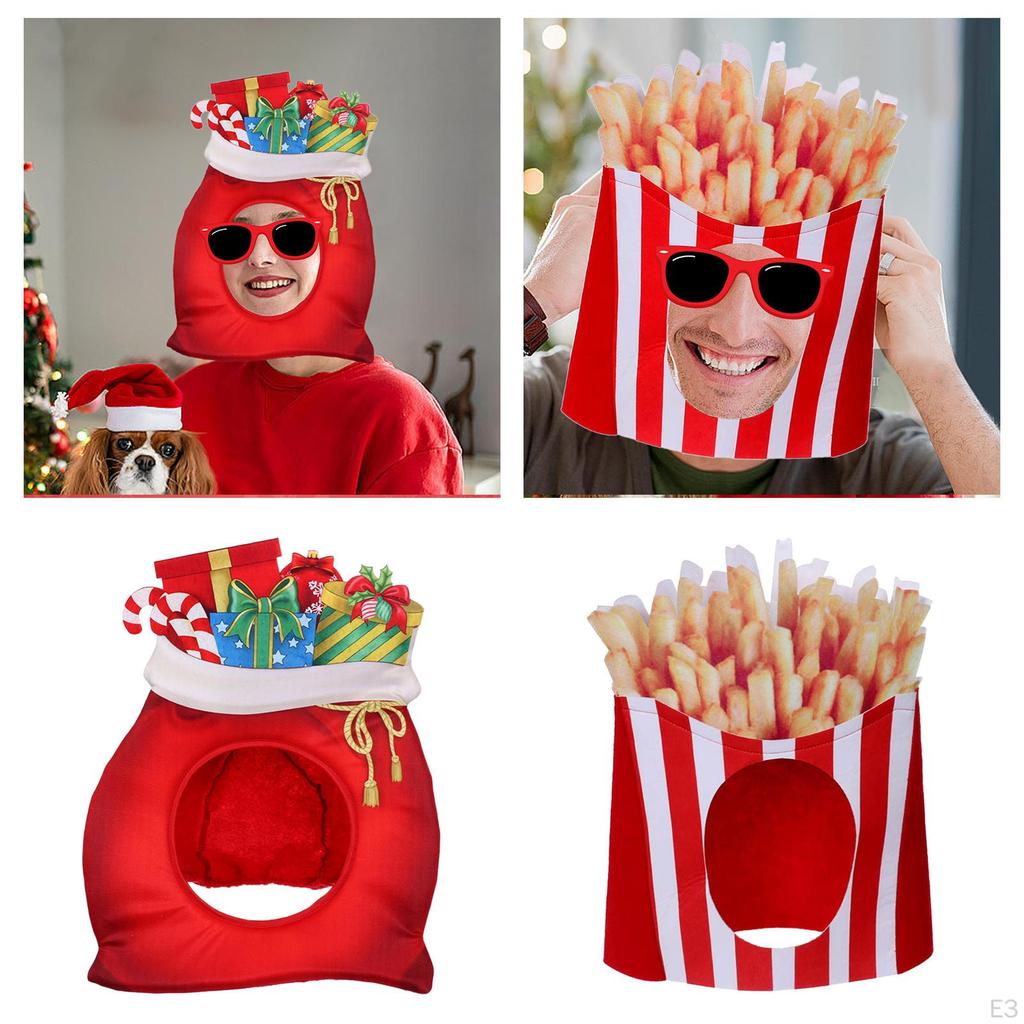 Christmas Hat Headwear Breathable Pullover Xmas Headgear for Cosplay Masquerade Stage