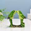 Yoga Frog Figurine Resin Couple Frog Ornament Collectible Desktop Frog Statue for Frog Lovers Gift Home Office Decoration