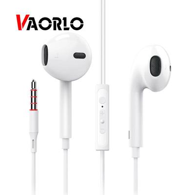3.5 MM Wired Earphone For Phones MP3 MP4 Music Player Super Bass With Microphone White Headphone