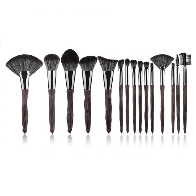 Private Label Diamond Shape Handle Loose Powder Eye Synthetic Makeup Brush Set