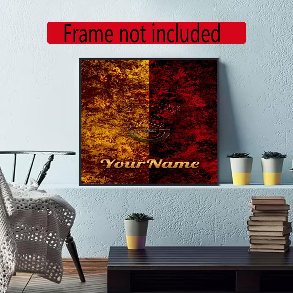 Galatasaray Customize Text Diamond Painting Round Diamond Mosaic Suitable For Beginners Diamond Painting Rhinestones Gift Frameless