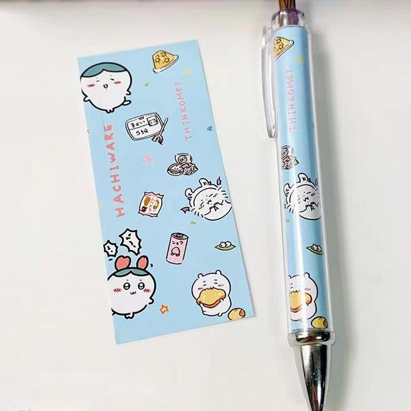 

Милые нейтральные ручки Chiikawa Pressing Anime Cartoon Kawaii Гелевая ручка Школьные канцелярские принадлежности для студентов Подарки