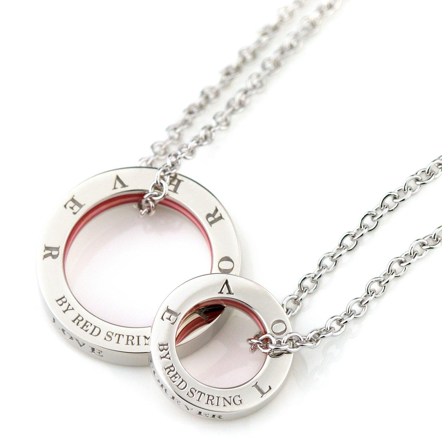 

red Pair Necklace Genuine Red String SV925 For Couples and Adults Matching Necklace Silver Ring Simple Pair Accessories Present Popular [by string] срібний