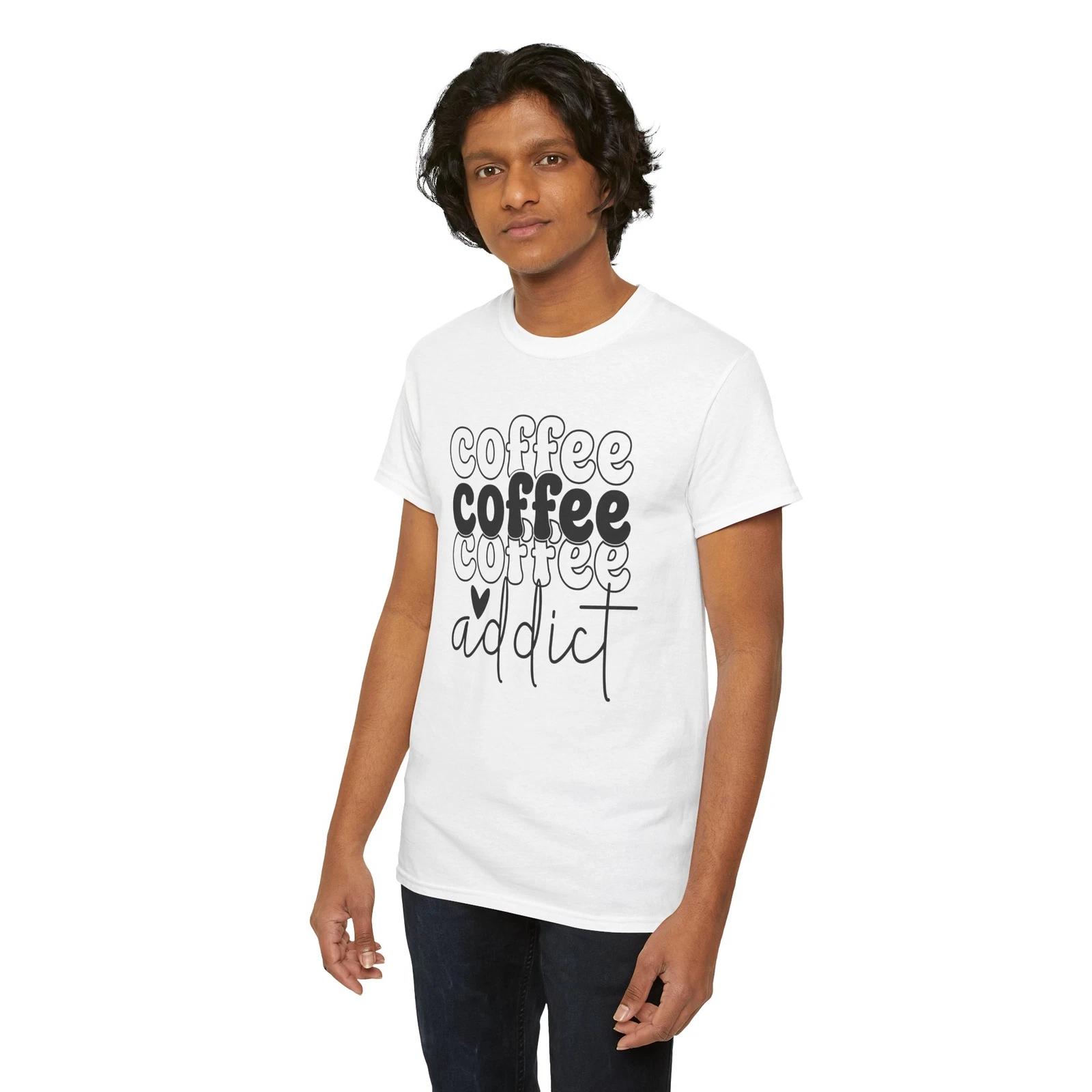 Coffee addict T-Shirt | Funny Coffee Lover Espresso Graphic Tee M
