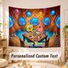 Custom Name Text Tapestry,SpongeBob Boho Wall Hanging, Decorative Backdrop Tapestry For Room
