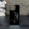 1pc Wolf Phone Case For iPhone17,16,15,14,13,12,11 Plus,Pro Max Black Matte Shockproof Cover