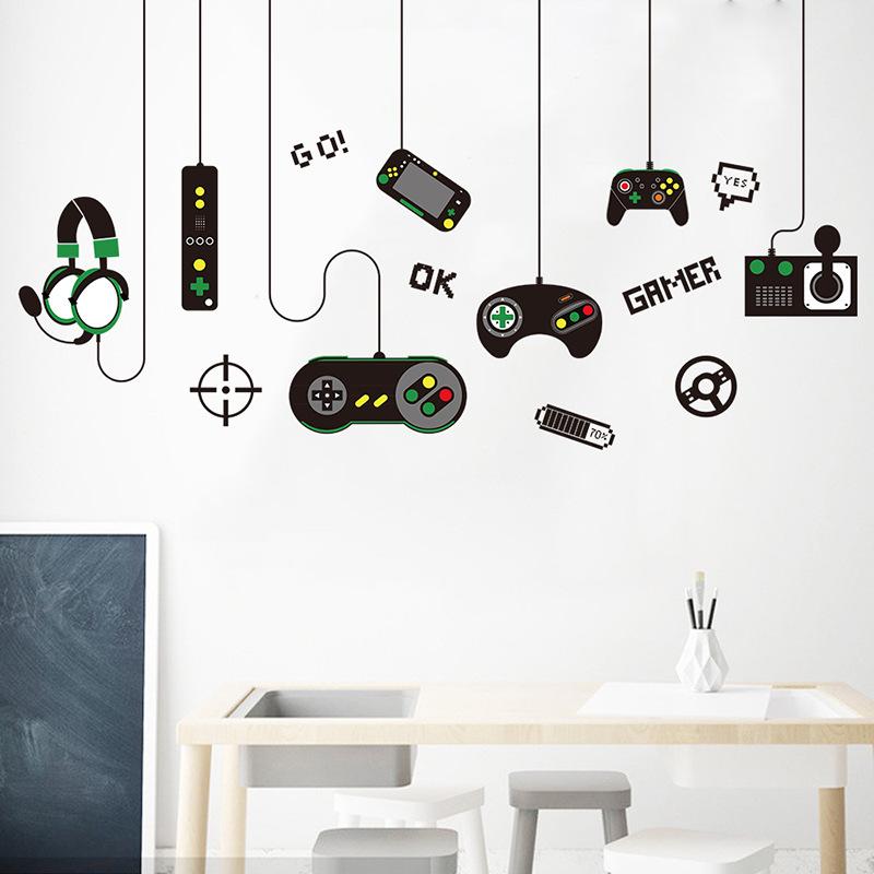 Naklejka ścienna na kontroler do gier, wodoodporna, samoprzylepna, do dekoracji pokoju gier