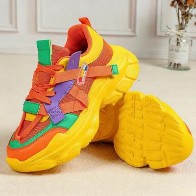 Fashion Platform Sneakers Women Trendy Chunky Shoes Breathable Thick Sole Walking Shoes Running Sports Shoes Anti-slip