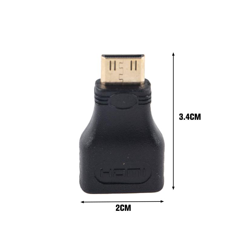 Black Mini Compatible Converter Male To Standard Extension Cable Adapter