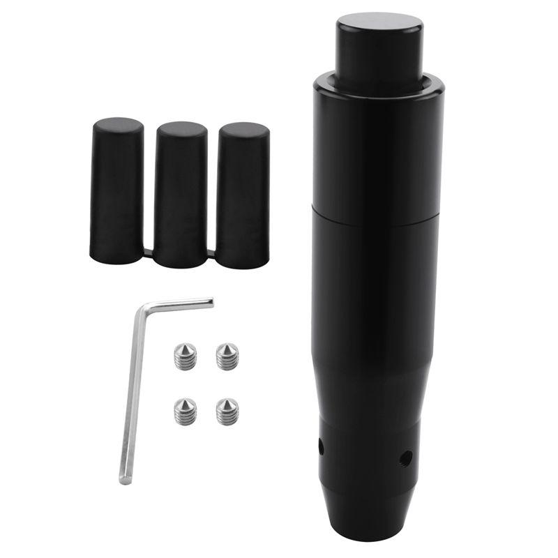 Versatile Car Auto Shift Knob With Push Button, Transmission Gear Stick Shifter Head For Most Automatic Vehicle (Black)