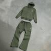Men's Badge Print Hoodie & Sweatpants Set - Casual Sportswear