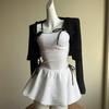 Cute Less Pure Desire Small Fragrance Simple Conservative Skirt Small Chest One-piece Swimsuit Swimsuit