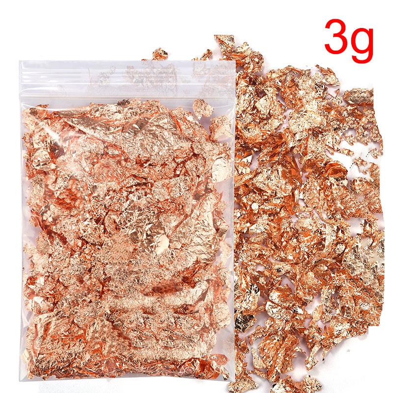 3/5g Gold Silver Bronze Foil Paper Irregular Aluminum Sticker Flakes Glitter Handmade Epoxy Resin Decor Candle Making Supplies