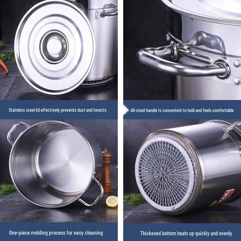 BAILOCK Stainless Steel Energy-Saving Bucket with Lid