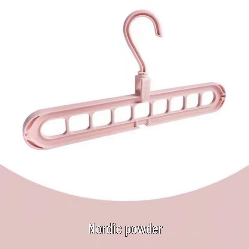 Multifunctional 9-Hole Rotating Hanger for Household Storage and Clothes Organization