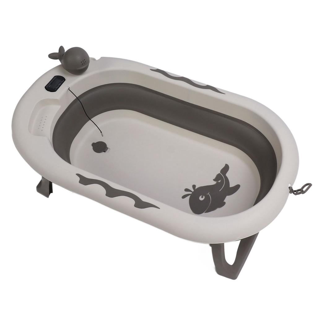 Baby Badewanne Faltbare Baby Temperaturfühlende Badewanne Faltbarer Verdickter Sitz Liege Badeeimer
