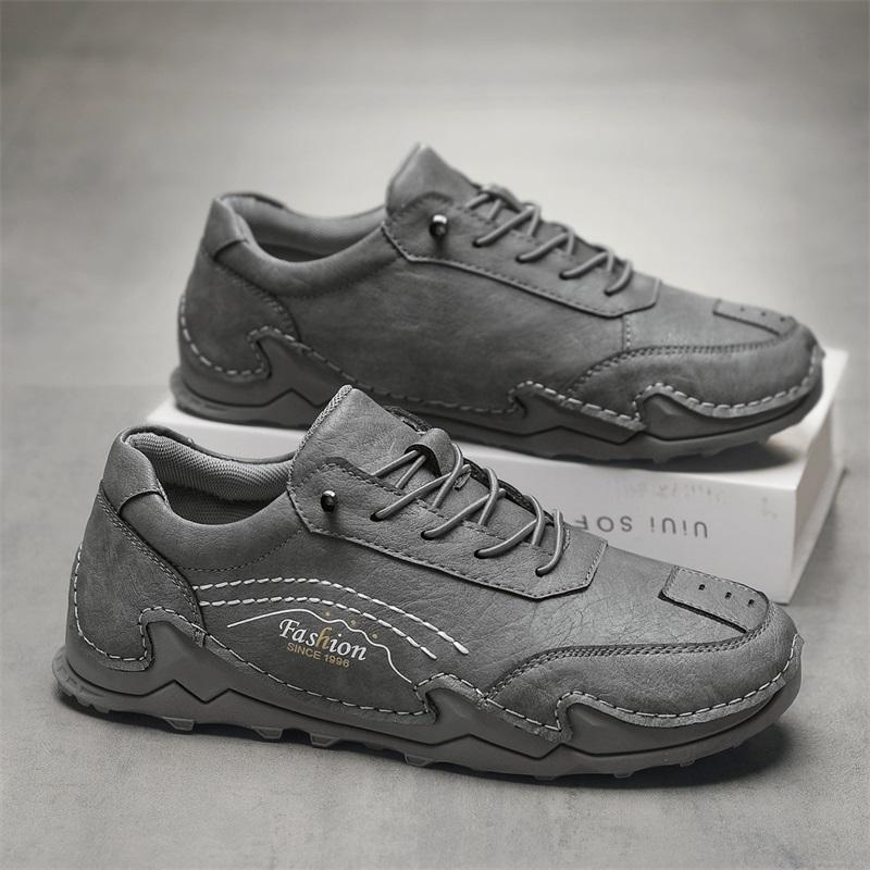 

Men s Casual Sports Shoes Lightweight and Soft Soled Men s Driving Shoes Trendy and Versatile 46 серый