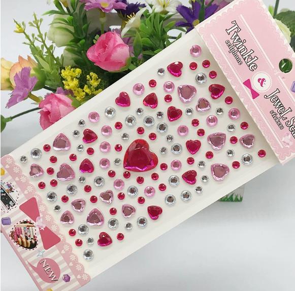 New Stickers On The Face Rhinestone Makeup Bright Face Art Sticker Children'S Temporary Tattoo Rhinestone For Strasse Makeup