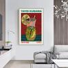 Yayoi Kusama Kunstausstellung Kürbisblume Wandkunst Poster Drucke Abstrakte Leinwandmalerei Bild für Modernes Zimmer Wohnkultur
