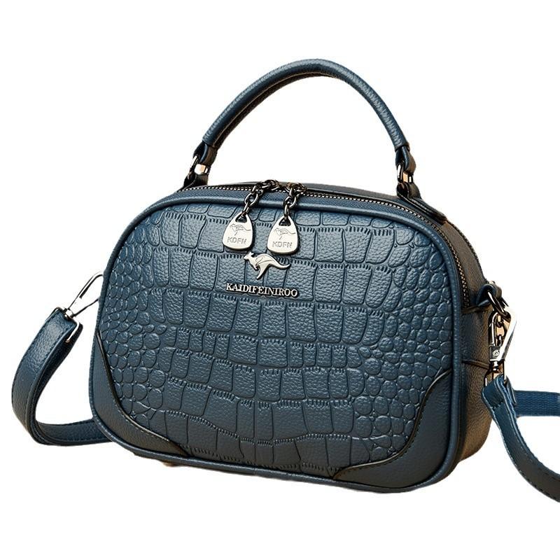 Damentasche, modisch, mehrschichtig, Krokodilmuster, große Kapazität, Handytasche, trendige Damen-Schrägspange, weich