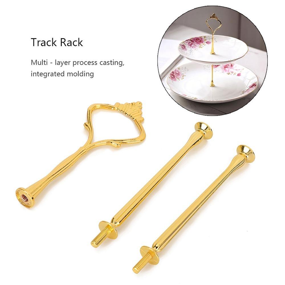 

9pcs Stainless Steel Track Rack 3 Layers Tray Support Rack DIY Tray Support Dessert Stand