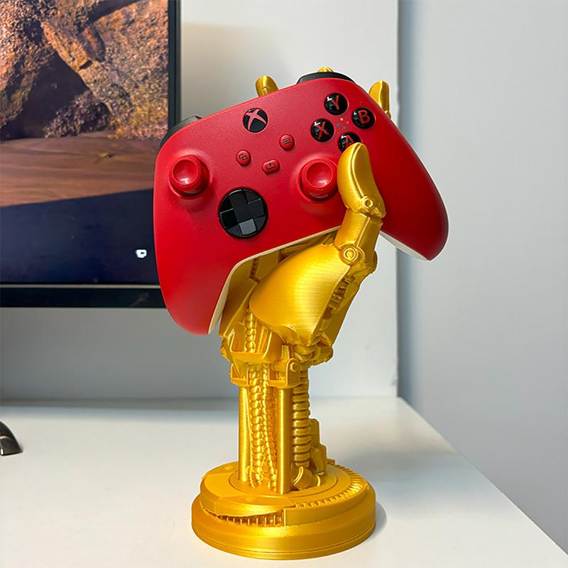 Game Controller Desktop Stand Headphone Stand Jewelry Bracket Cyberpunk Mechanical Arm Resin Handicraft Ornament Storage Rack