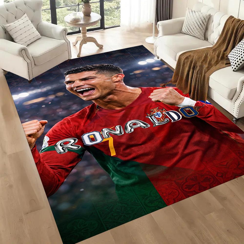 Cristiano Ronaldo 121 Teppich Büroteppich Design für Balkon Arbeitszimmer Eingangsbereich Außen rutschfester Teppich Anime Bürodekoration Geschenk für Festivals