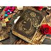 400 Pages Grimoire leather journal Print celtic cat journal Blank of spell Journal for Gifts book of shadows Gifts for women