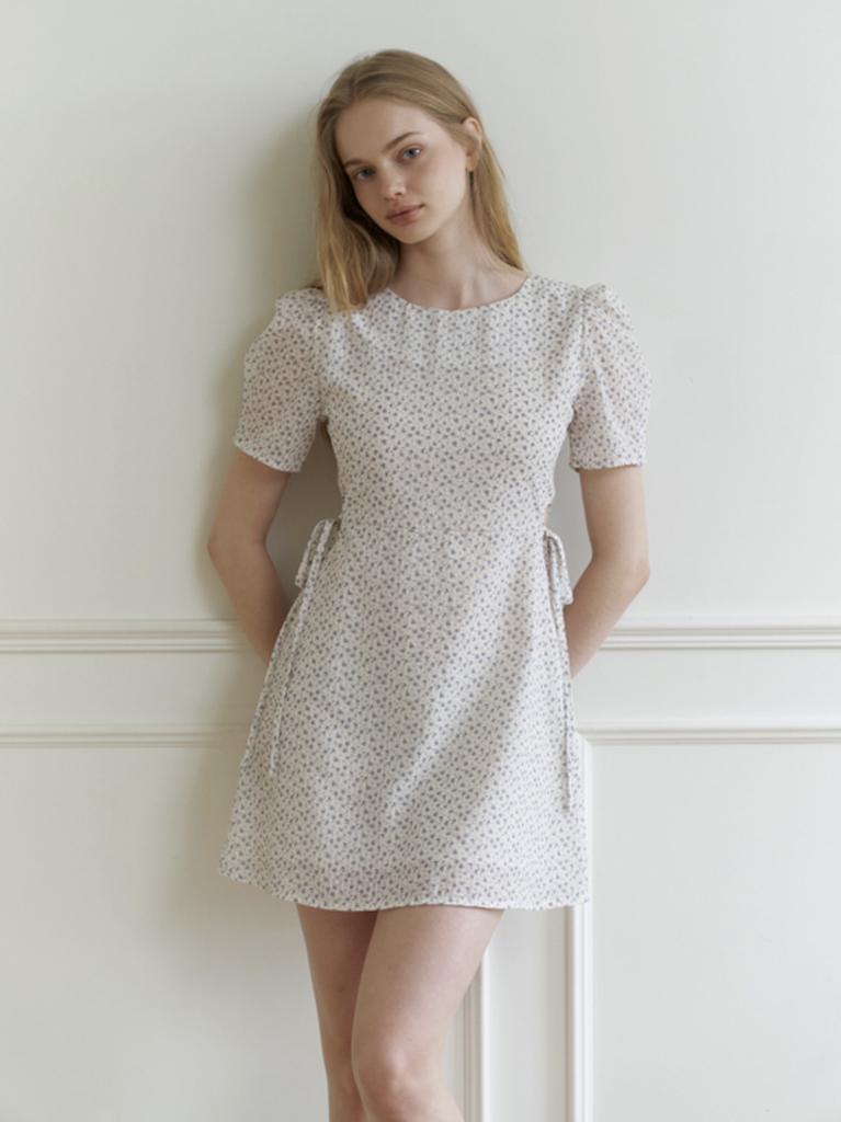 KINDABABY Breeze Ribbon Mini Dress - Cream