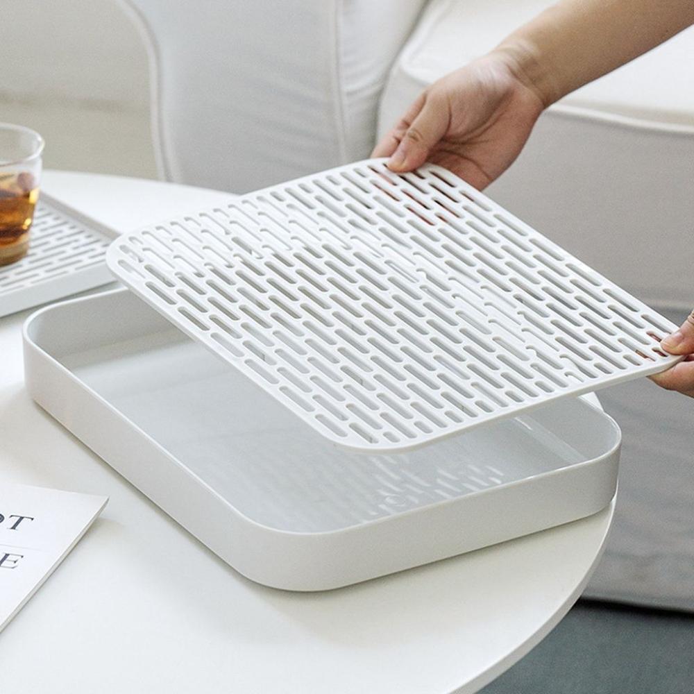 Sink Plate Dryer Double Layer Multi-use Dish Drying Rack Plates Rack Fruit Tray Kitchen Organizer