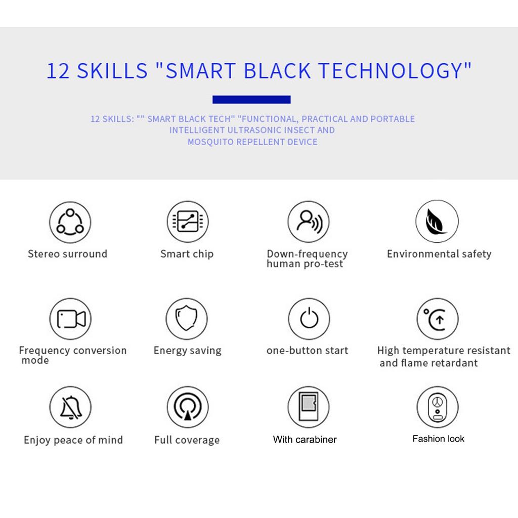 Mosquito Killer Ultrasonic Insect Repellent Pest Repeller USB Charging for Outdoor