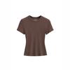 American Spicy Girl Slim Fit Round Neck Short Sleeve T-shirt - Women’s Elastic Summer Top