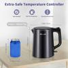 0.8L Small Electric Kettles Stainless Steel Travel Mini Hot Water Boiler Heater Double Wall Cool Touch Portable Teapot Heater A