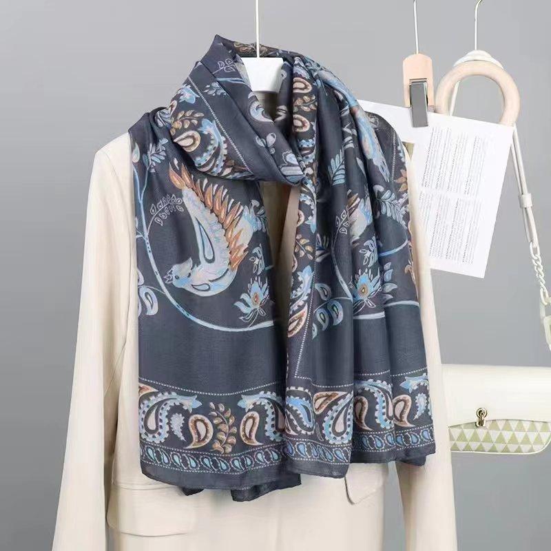 

Новый весенне-осенний квадратный шарф из искусственного хлопка и пеньки, женский универсальный стиль, модный шарф, многофункциональный платок для волос 180*90cm