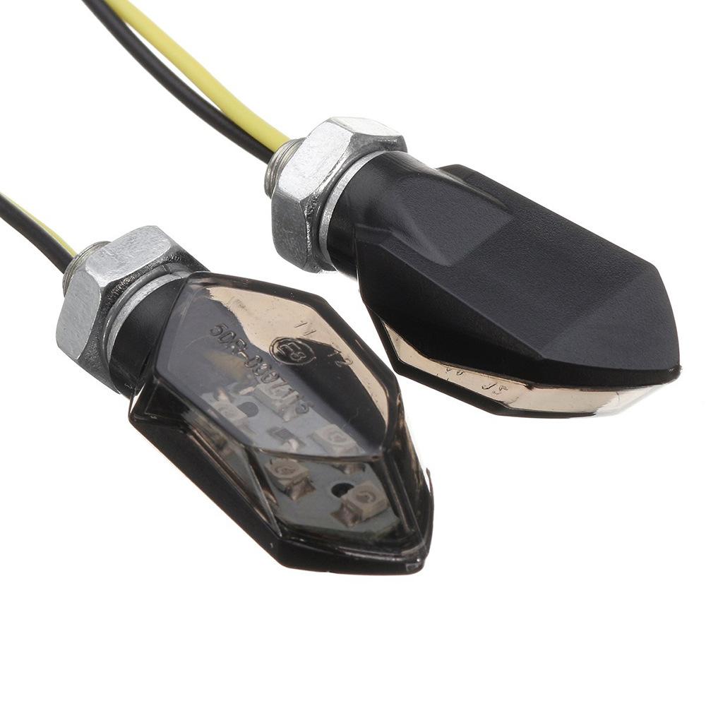 Motorcycle Turn Signal LED Lights High Brightness Autocycle Turn Signal Indicators Bulb Motorbike Amber Blinker Strobe Lamp
