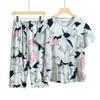 Yalu Women's Summer Short-Sleeve Capris Pajama Set