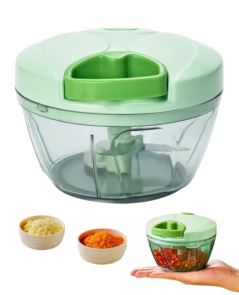 BRARIOS 400ML Manual Food Multifunctional with 6 Base and Precision Copper Ring Design Chopper, Types, Non-Slip (Food Dryer/400ML)