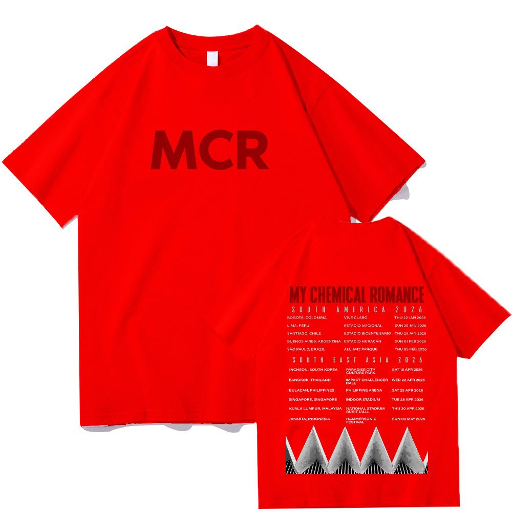 My Chemical Romance Tour 2026 Grafická trička Móda Harajuku Dámská Pánská Topy Léto Vysoce kvalitní Bavlna Krátký rukáv Y2K Trička