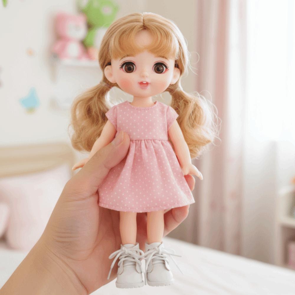 1pair Cute Outfit Doll Leather Shoes Boots Black Brown Dolls Uniform Shoes Bjd Doll Shoe  For Penny