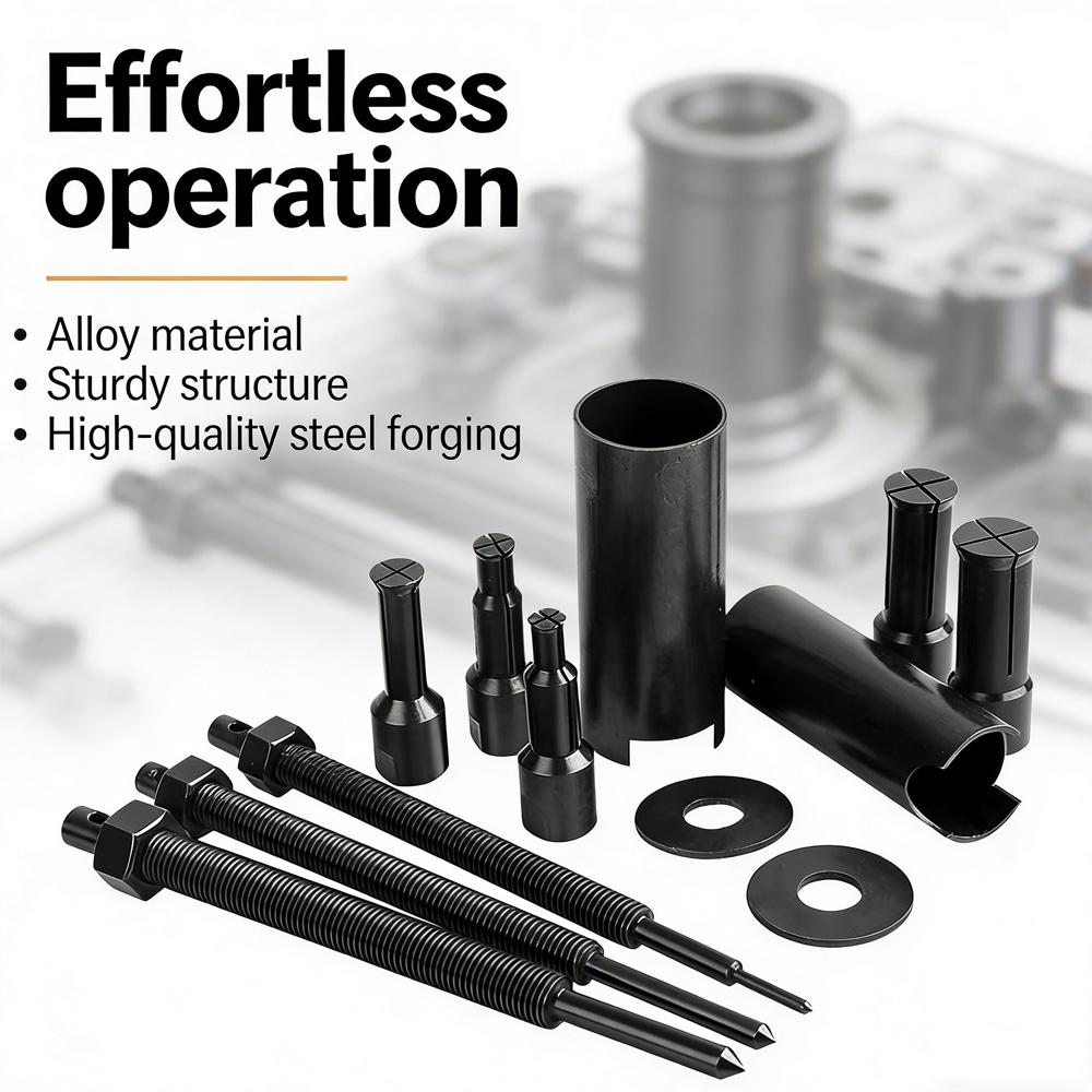 Motorcycle/Bicycle Bearing Puller Kit 9-23mm Range 12-Piece Extractor Set With 5 Clamps For Wheel Gear & Steering System Repairs