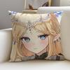 Mysterious WWuthering WavesS Cushion Cover Breathable and skinfriendly linen pillowcase square removable and washable cushion