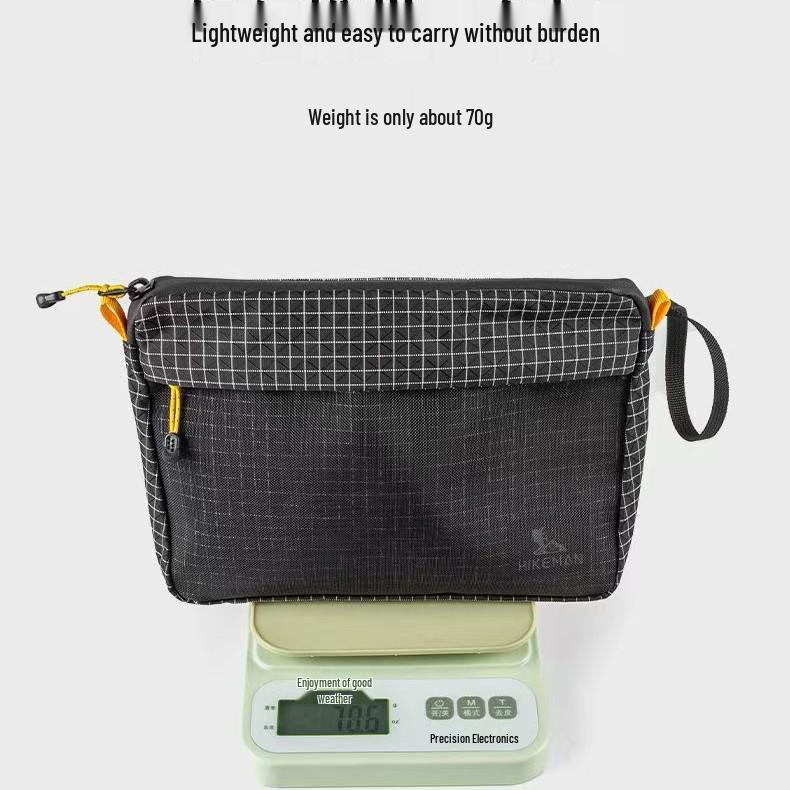 Unisex Trendy Waterproof Plaid Travel Wash Bag & Small Crossbody Backpack 70g