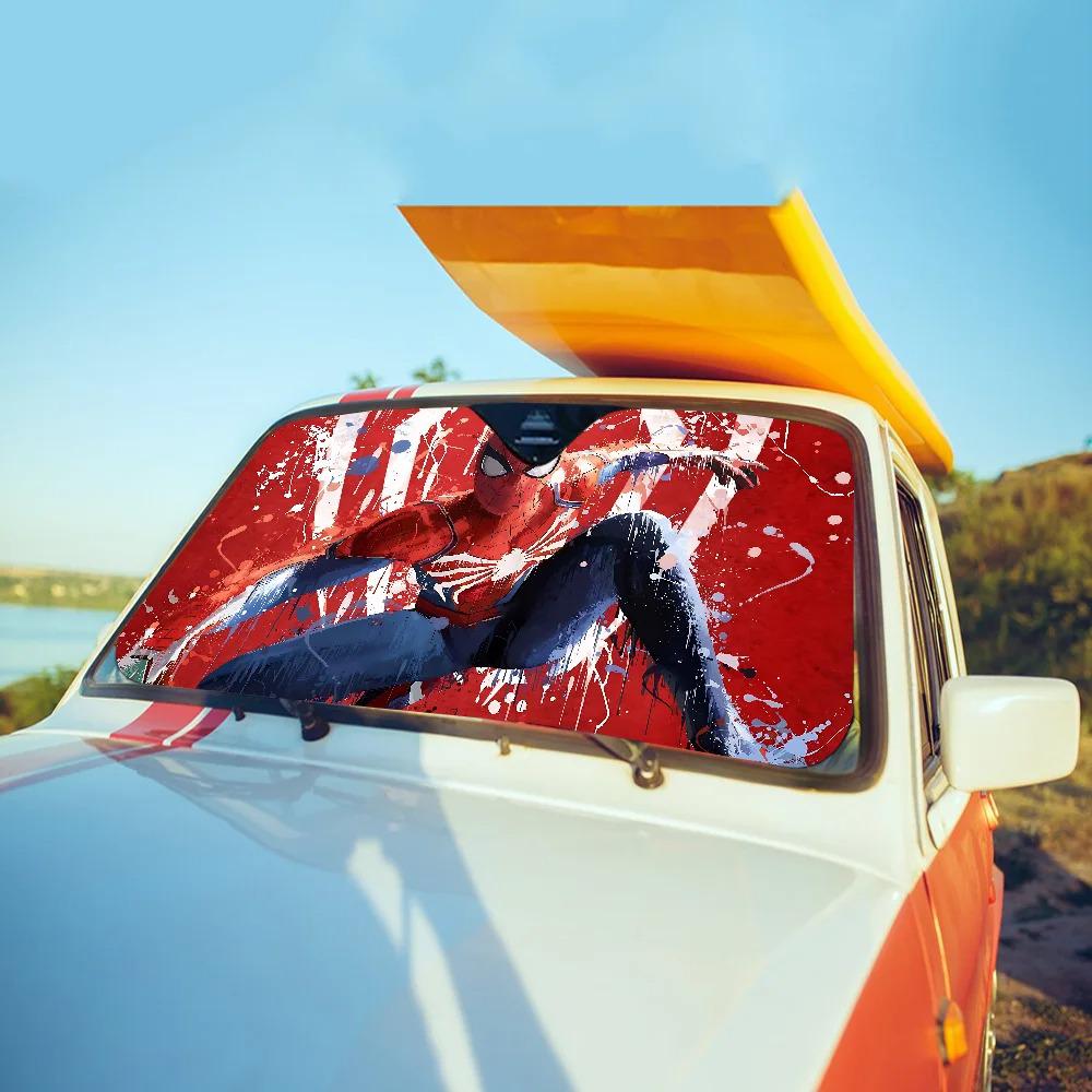 SpiderMan Car Sunshade: Windshield Heat Insulation & Sun Protection