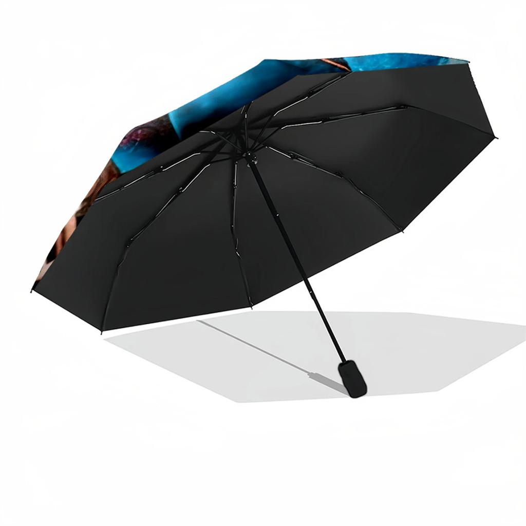 Magic Adventure: Wizard World Outdoor Automatic Umbrella Folding Umbrella with 8 Ribs Sturdy Construction All-Season Use Elegant Women's Umbrella