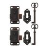 2 PCS Vintage Cabinet Door Lock Set Key Wooden Jewelry Box Lock Decorative Cover Antique-Bronze Lock Furniture Hardware
