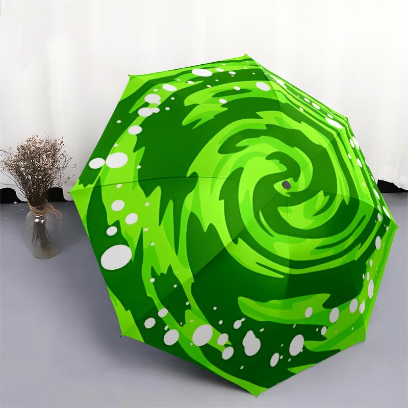 1 Pezzo Ombrello Pieghevole Automatico - Fantasia Cartone Animato, Design Portatile e Pieghevole con 8 Stecche, Regali di Natale e Compleanno