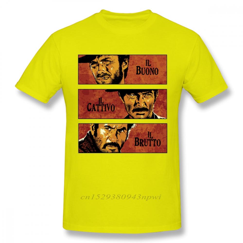 Pure Cotton Quality The Good The Bad And Ugly Graphic T Shirt For Male Il Buono Brutto Cattivo Tee Shirt Swag Unique Tshirt